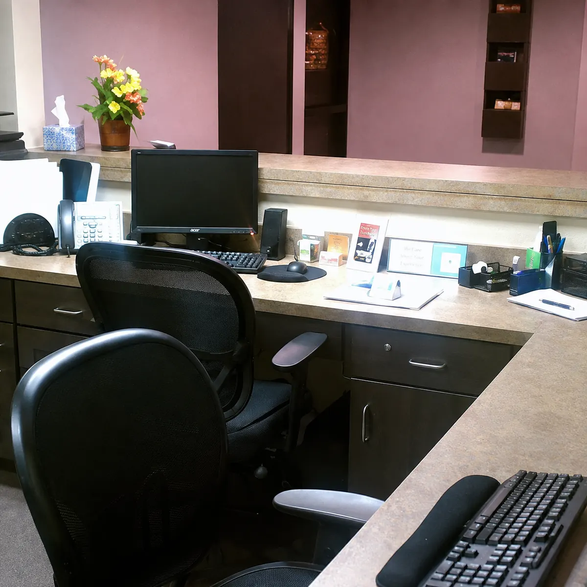 The warm, welcoming reception area at Personalized Prevention